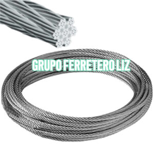 CABLE DE ACERO ASFALTADO TIPO BOA 6X - 6X19S