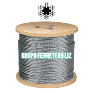 CABLE DE ACERO GALVANIZADO 6X7 FC