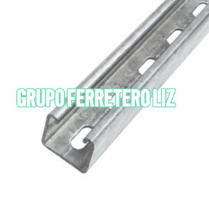 RIEL UNISTRUD ZINCADO 21X41X21-BAJO LONG 2.40MT