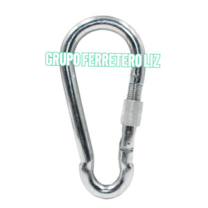 GANCHO BOMBERO CON SEGURO ROSCA ZINCADO